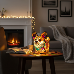 Corgi Brilhante – Camiseta Divertida e Colorida