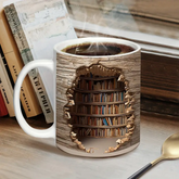 Caneca Encantadora de Biblioteca com Efeito Térmico