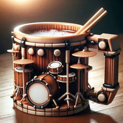 Caneca com Design de Bateria